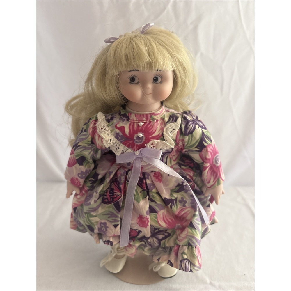 Goebel Dolly Dingle Bette Ball Party Doll Porcelain Blonde Vintage Germany 9"